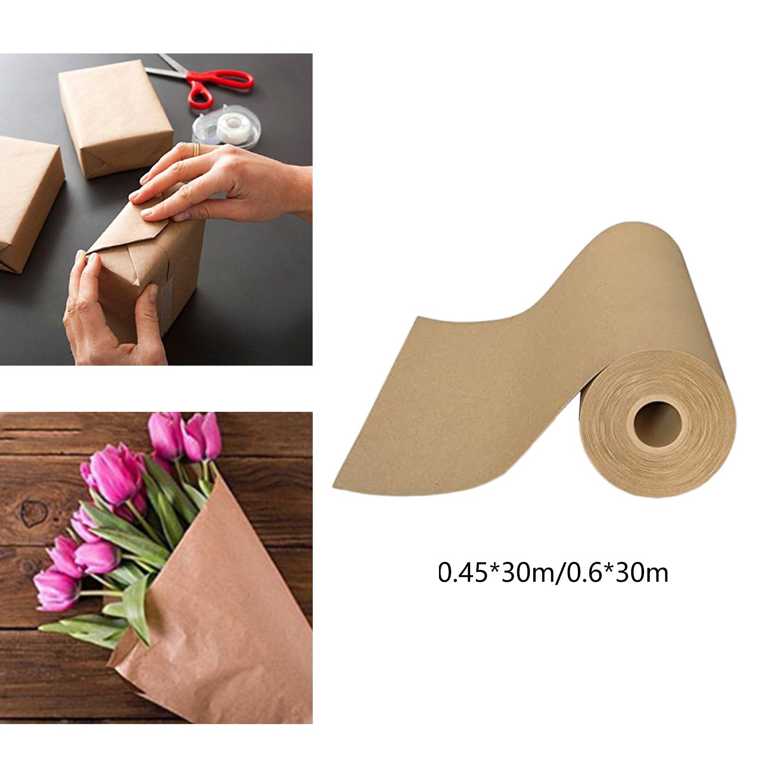 98 Feet Brown Kraft Paper Roll DIY Wrapping Paper for Table Runners Shipping