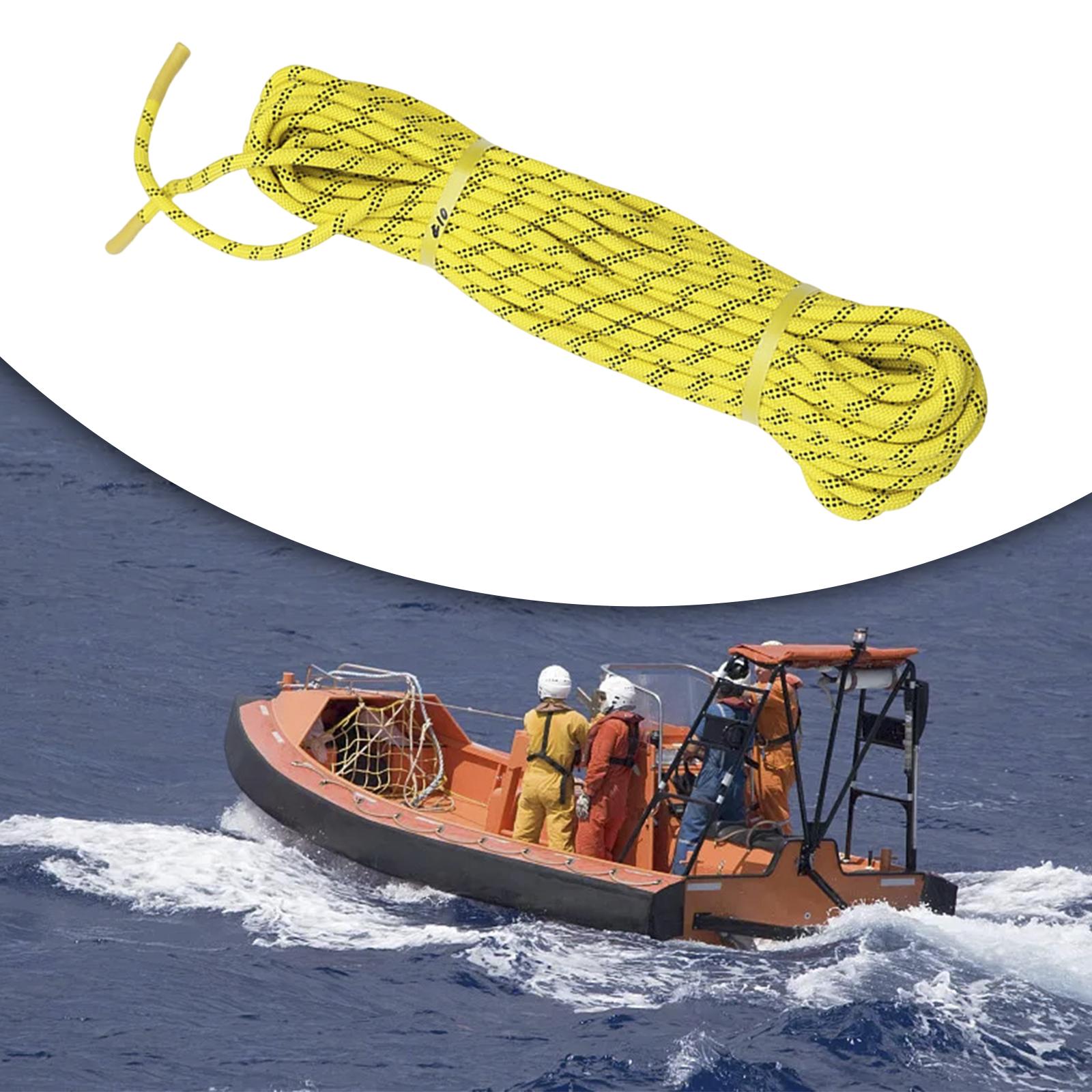Description Picture 2 of item8mm x 30M Water Floating Rope Lifeline Buoyant Line High Visibility Life Saving Rope for Diving Dinghy Canoe Boat Accessories
