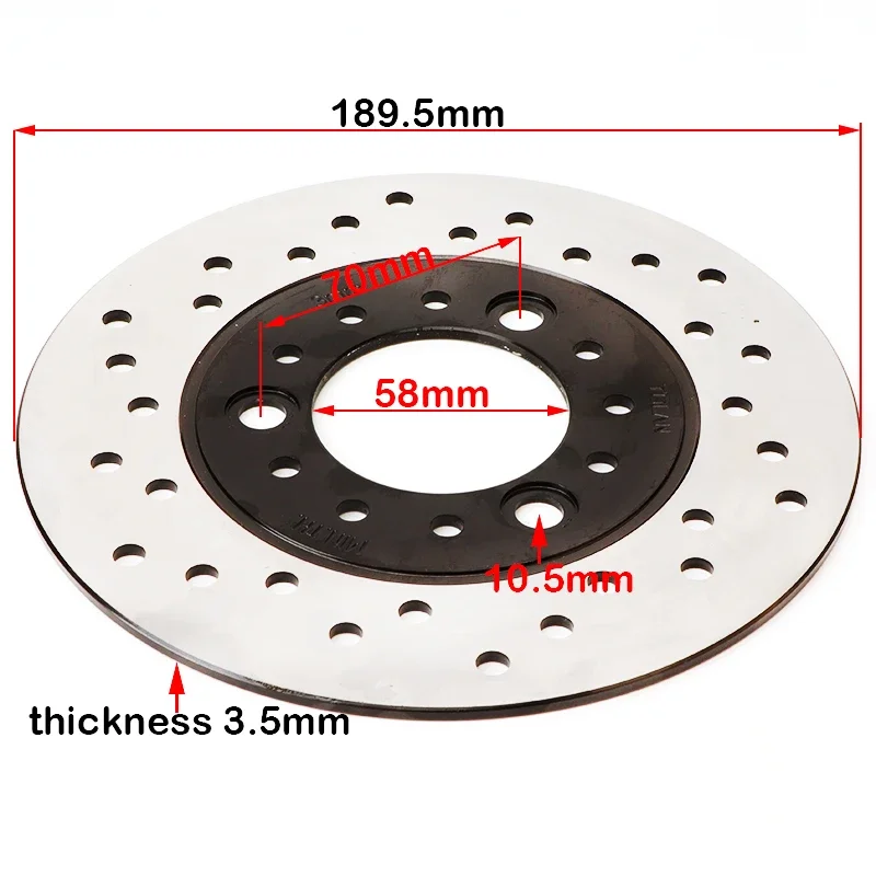 Disco de freno de 190 mm para scooter y motocicleta