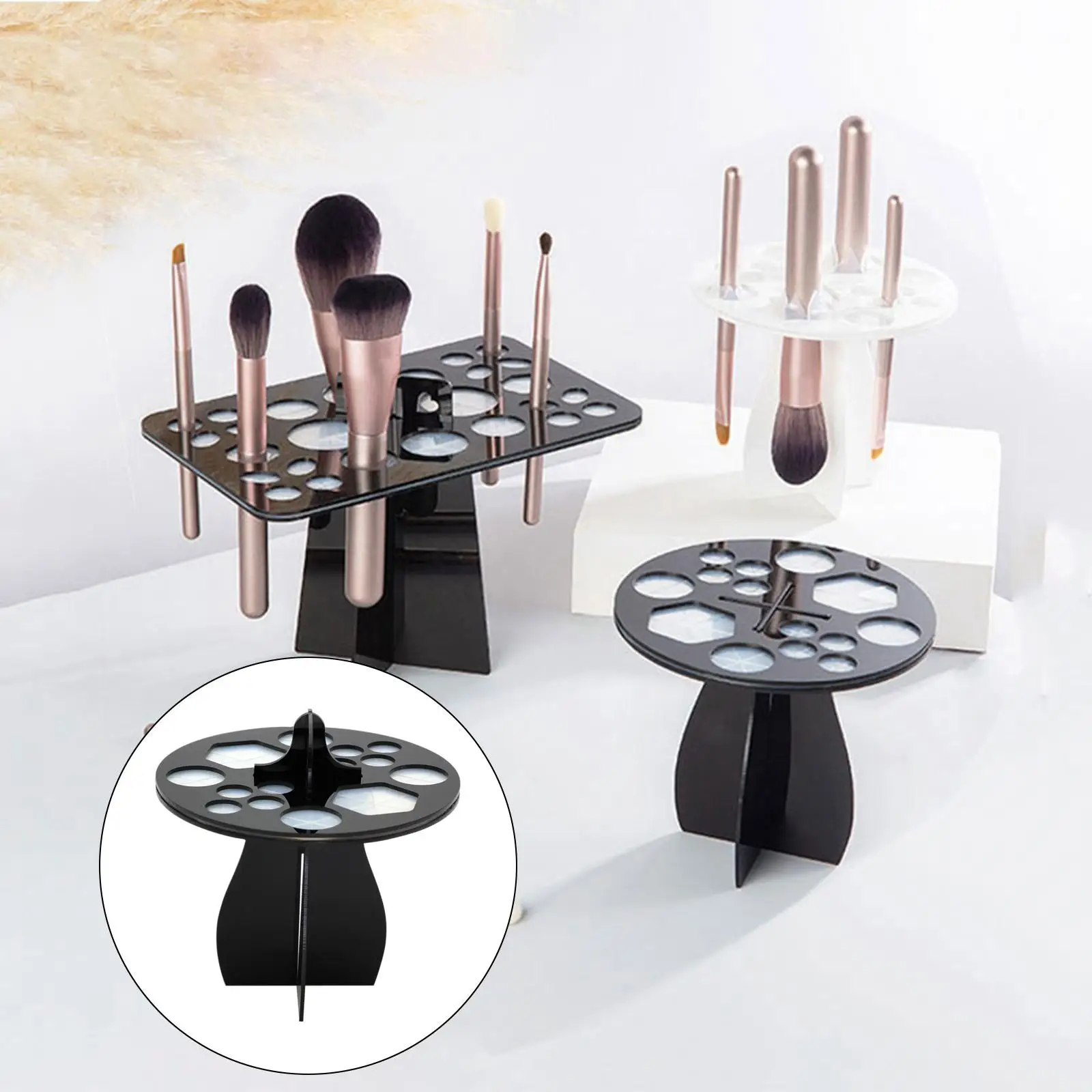 Acrylic Makeup Brushes Drying Rack, for Makeup Artist Waterproof Paint Brushes Dryer Tower Good Looking Paintbrushes Holder