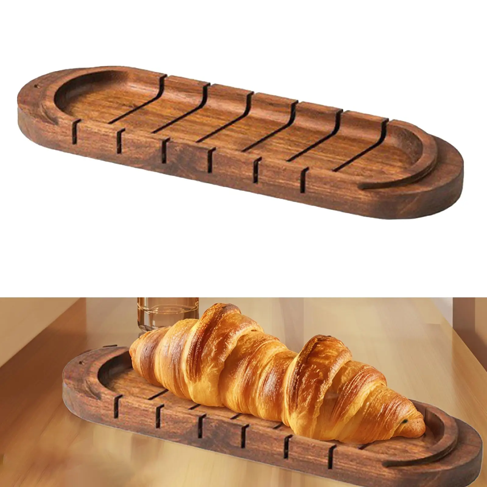Wood Serving Tray Storage Tray Table Organizer Cupcake Display Tray Bread Serving Basket for Wedding Meat Vegetables Dessert