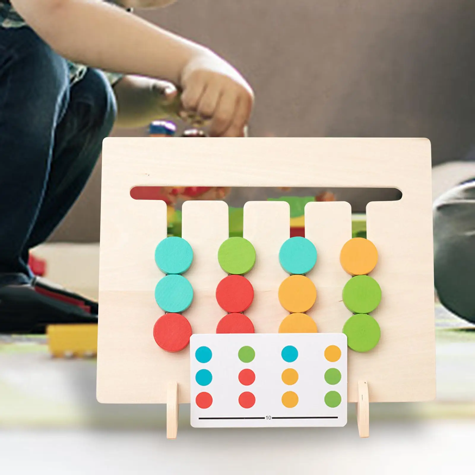 Montessori Slide Puzzle Color Sorting Matching Motor Skills for Preschool