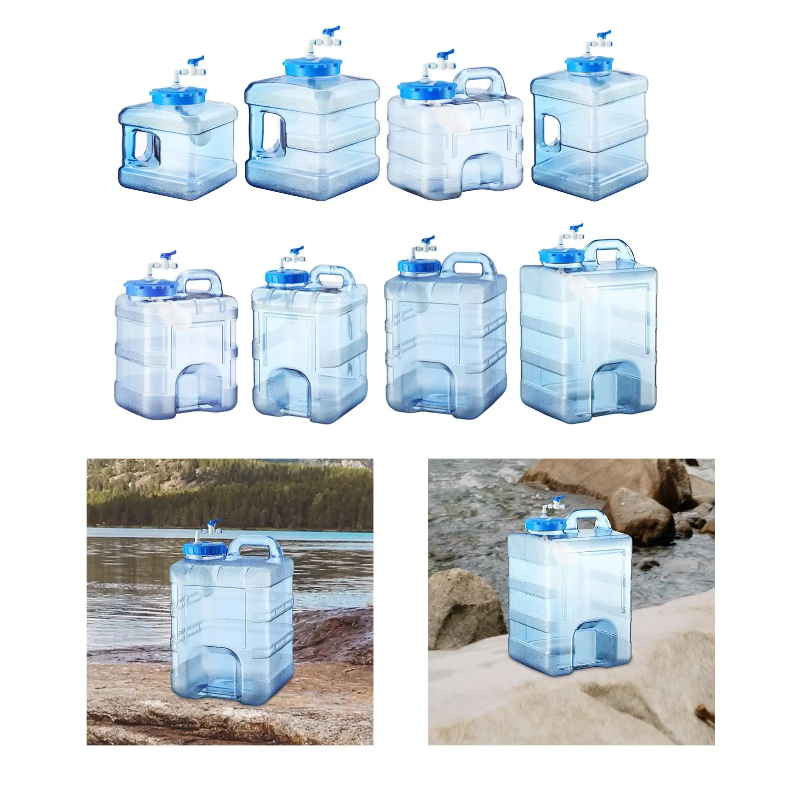 Water Container Drinking Water Bottle Automatic Stop, Food Grade Water Bottle Carrier for Picnic Backpacking Outdoor Survival RV