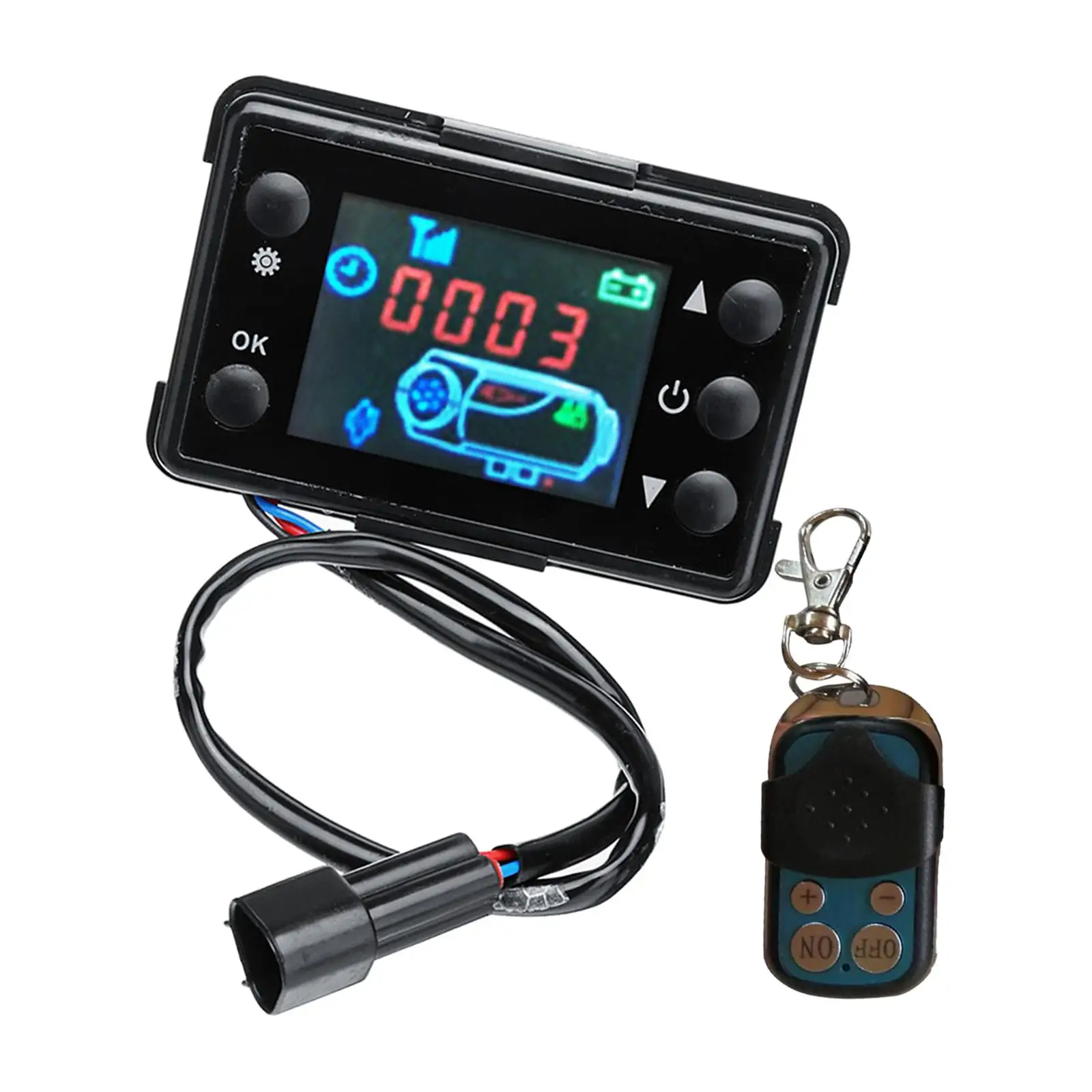 LCD Monitor Switch Accessories Controller Switch with Cable for Truck Air Heater