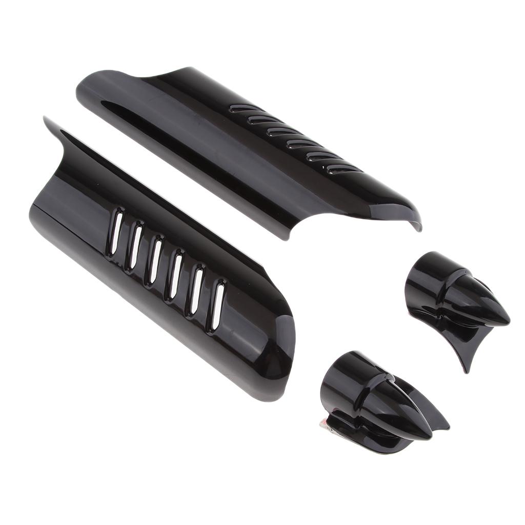 Black Front Fork Lower Leg Deflectors  - Fits for Touring Street Glides Trike