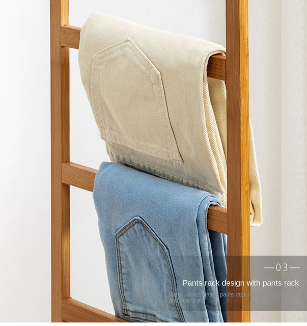 Homde Perchero de bambú para ropa, perchero multifuncional para dormitorio,  organizador de ropa, sombrero, árbol, 3 capas, estantes de almacenamiento