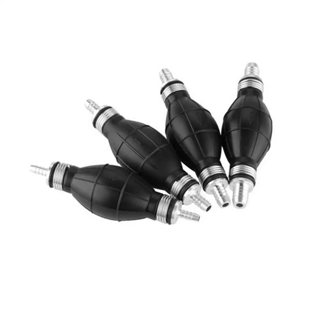 3x 101mm 3/8 Black Bulb Type Rubber Fuel Transfer Vacuum Fuel Primer