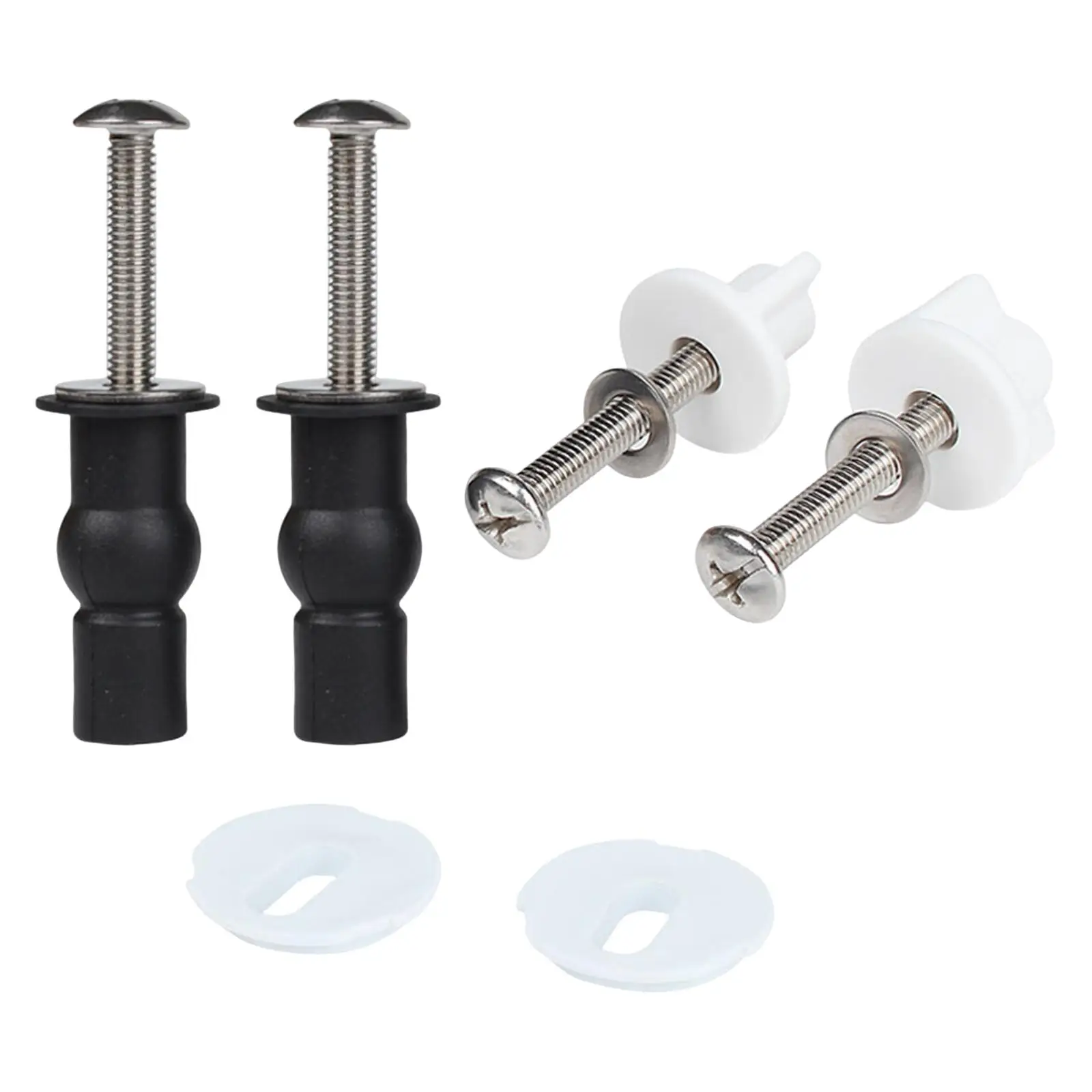 2 Pieces Toilet Seat Hinge Bolts and Screw Fixing Fittings Hardware Bathroom Toilet Repair Screw Top Mounted Toilet Seat Hinges