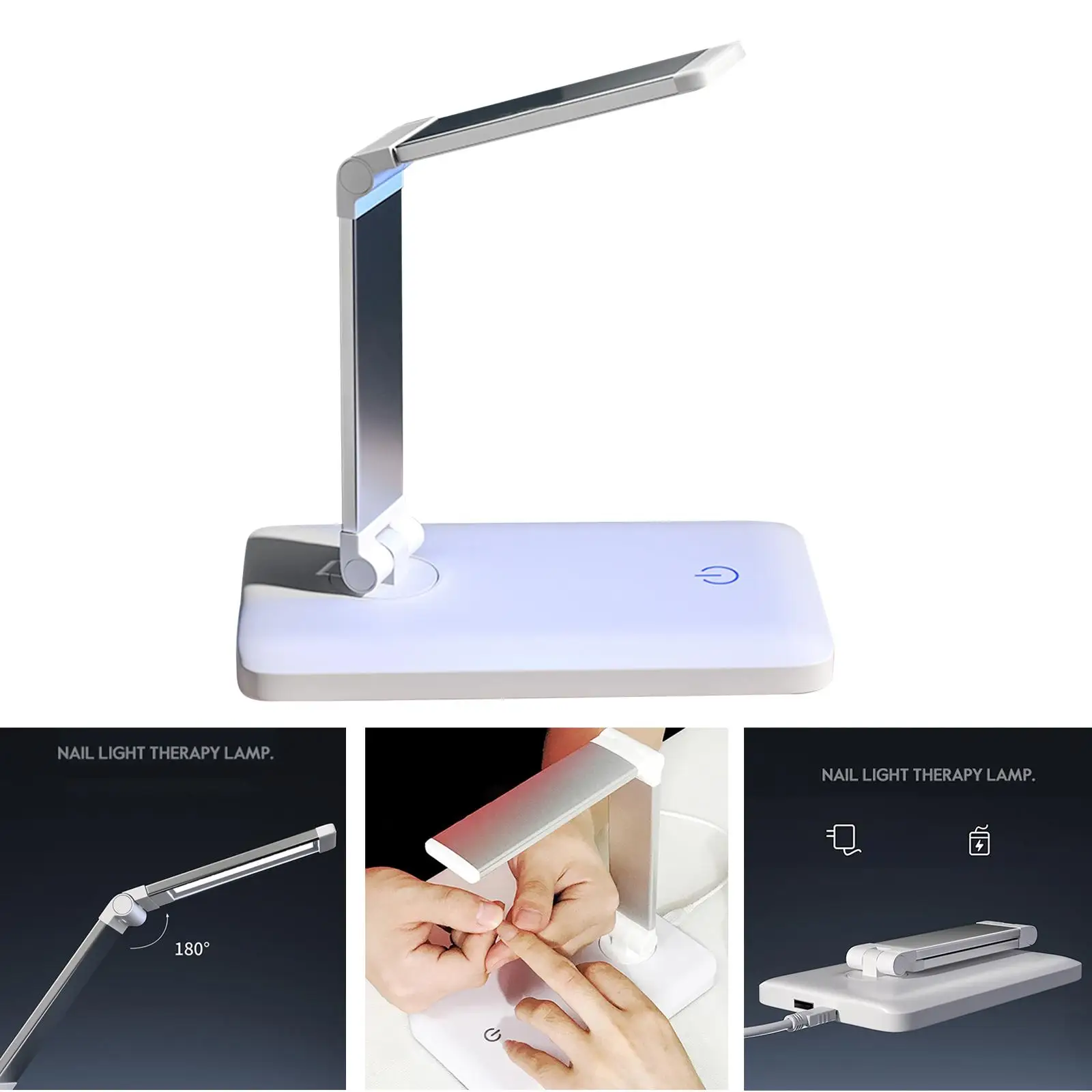 LED Nail Lamp 12W ,Professional Foldable Tools Portable USB Charging Parts ,10 LED Nail Dryer  Light Heating Lamp for  
