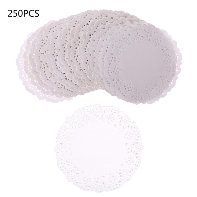 367A 200 Pieces Multi-Purpose Round Lace Paper Doilies for Food Cake Crafts  Baking - AliExpress