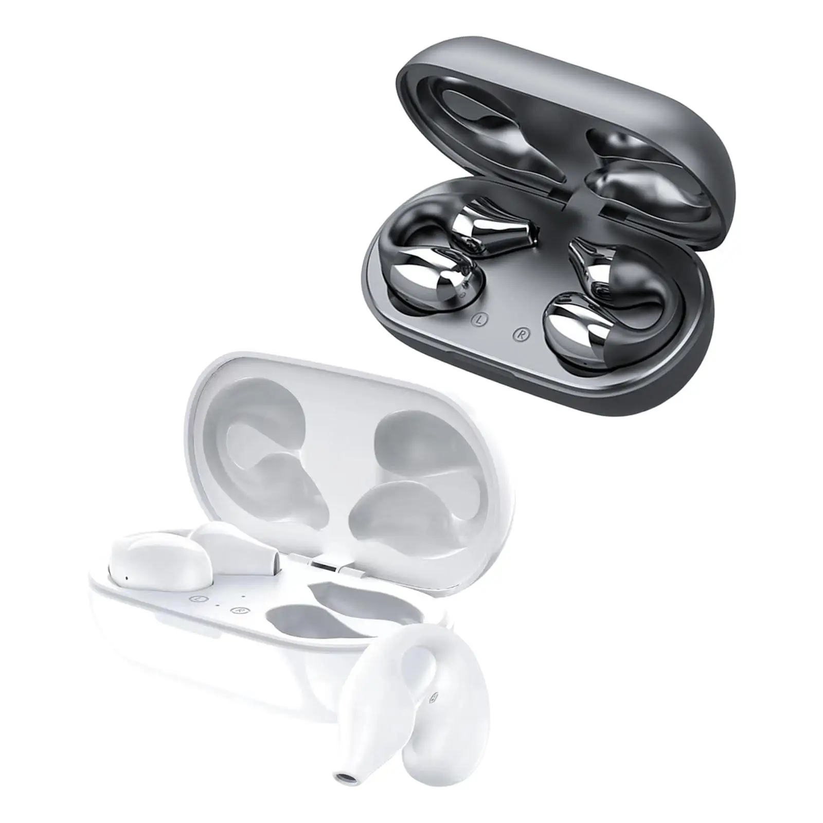 Earhook Wireless Earbuds HD Calling with Charging Case Noise Canceling Headset for Sport