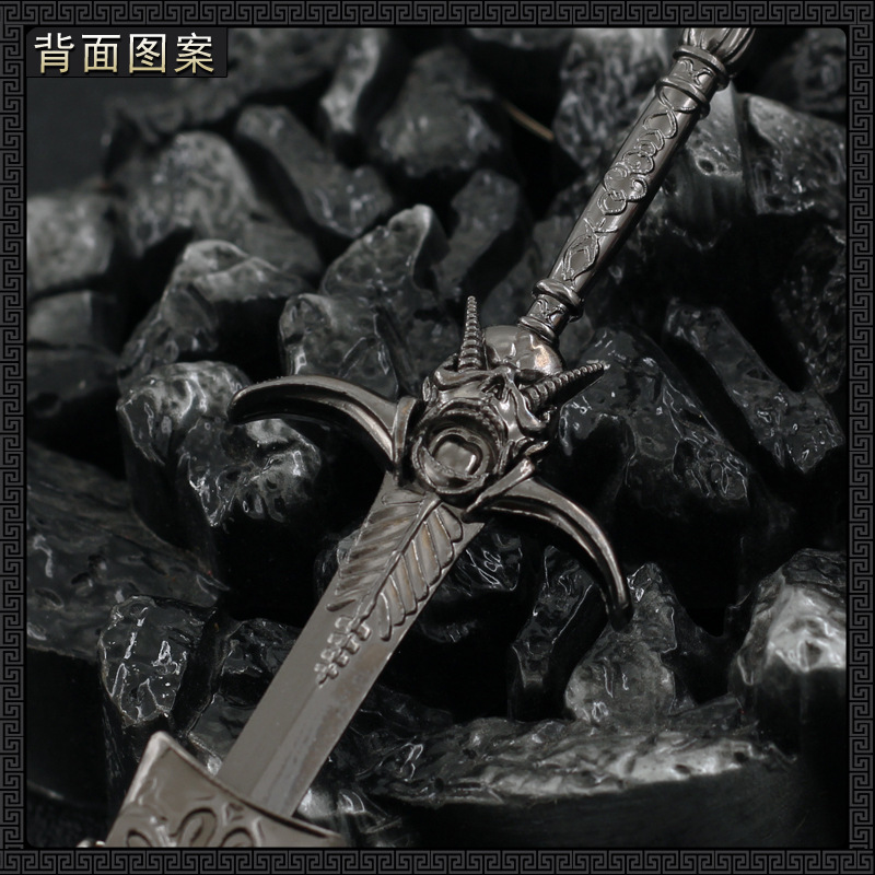 22cm Rebellion Klinge Dante Teufel 1/6 Kann Puppe Ausrüstung Cry Spiel Peripheriegeräte Metall Schwert Waffen Miniaturen Ornament Zubehör – Detail 3