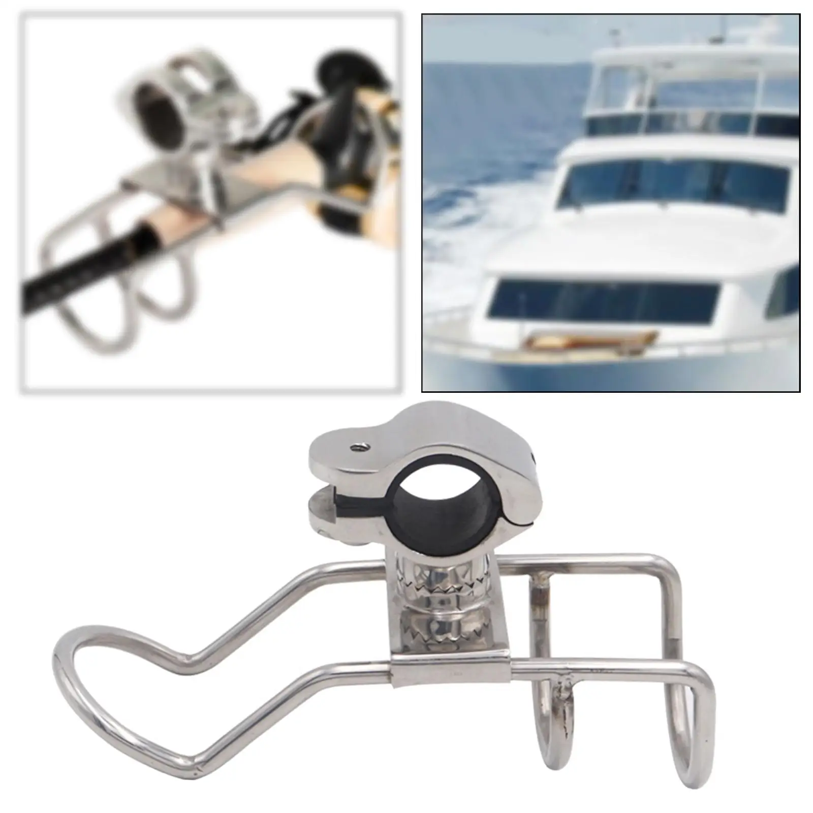 Boat Fishing Rod Holder Rack Adjustable 360 Rotating Fishing Boat Rods Holder Fishing Rod Holders Pole Holders for Raft