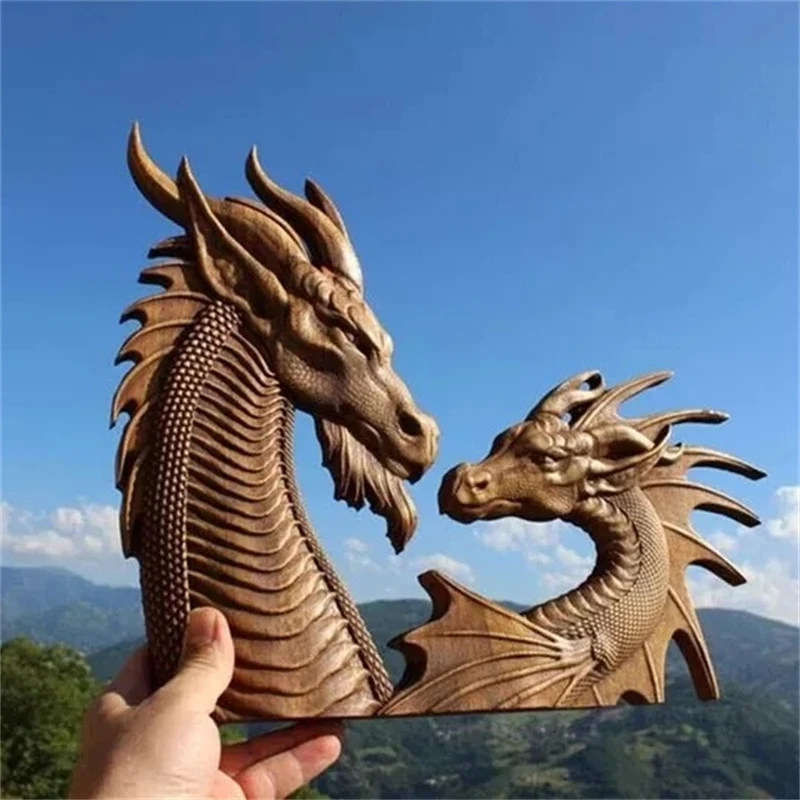 Statue de Dragon traditionnelle chinoise en porcelaine, Totem en céram –  acacuss