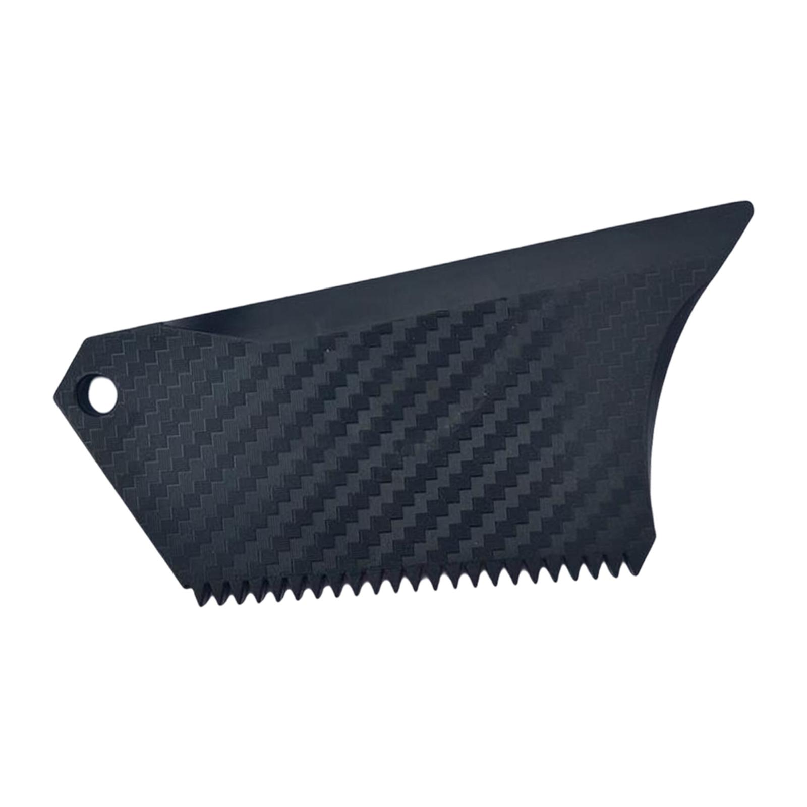 Portable Surfboard Wax Comb Black Cleaner Tool Jagged Edges Keychain Hole PP Accessory Remover for Water Sports Surfboard