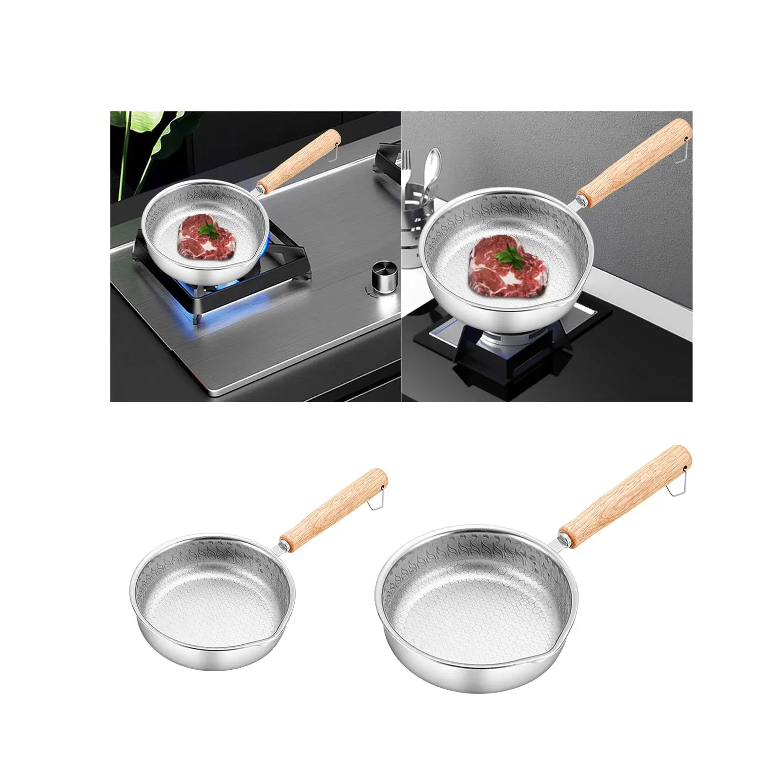 Mini Nonstick Egg Pan Egg and Fry Pan for Gas Induction All Stoves