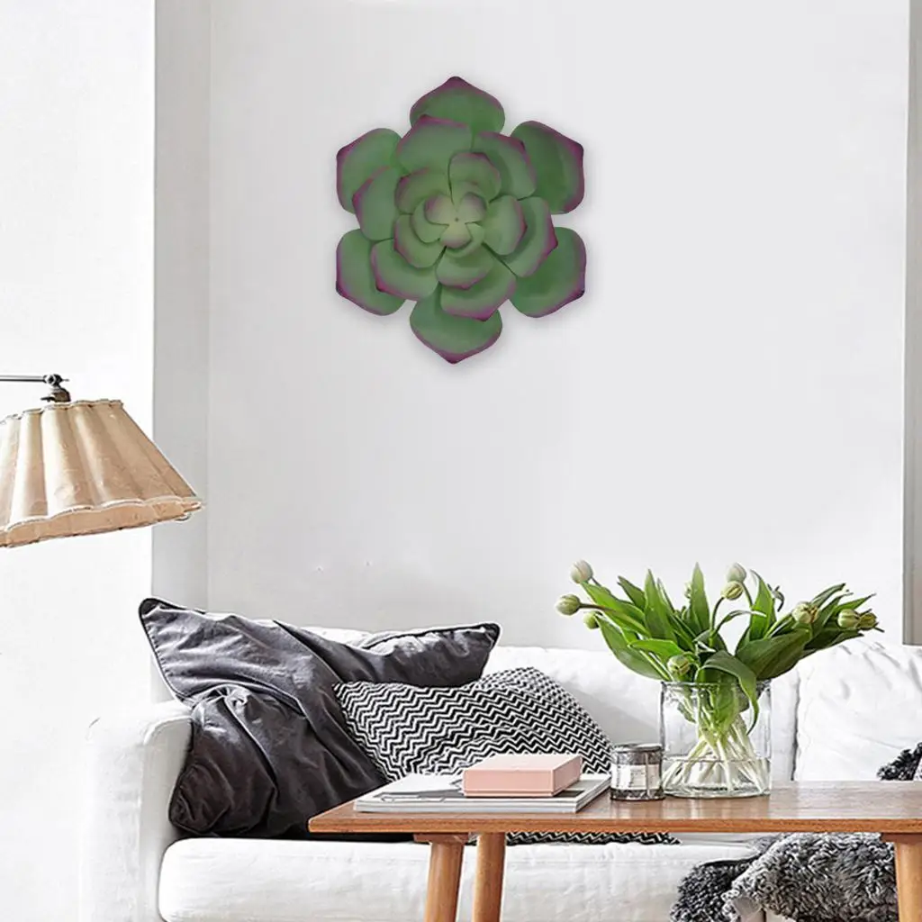 2x Iron Succulents  wall Decoration Home Bedroom Living Room Sculpture