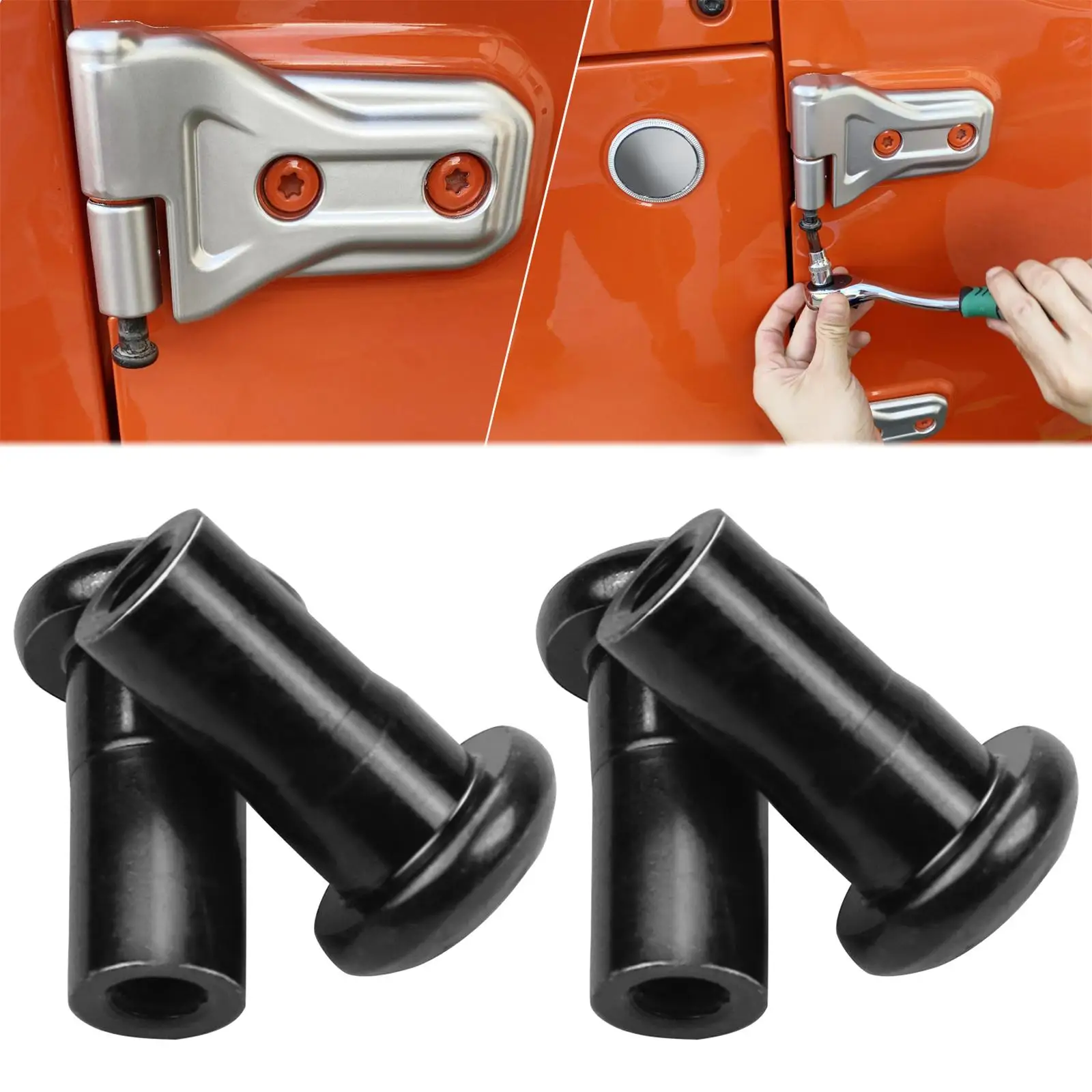 4x Door Hinge Nuts Anti Rust Repair Parts Fit for Jeep Wrangler JK Jku JL Unlimited & Gladiator Jt Jlu Sahara 2 Door 4 Door