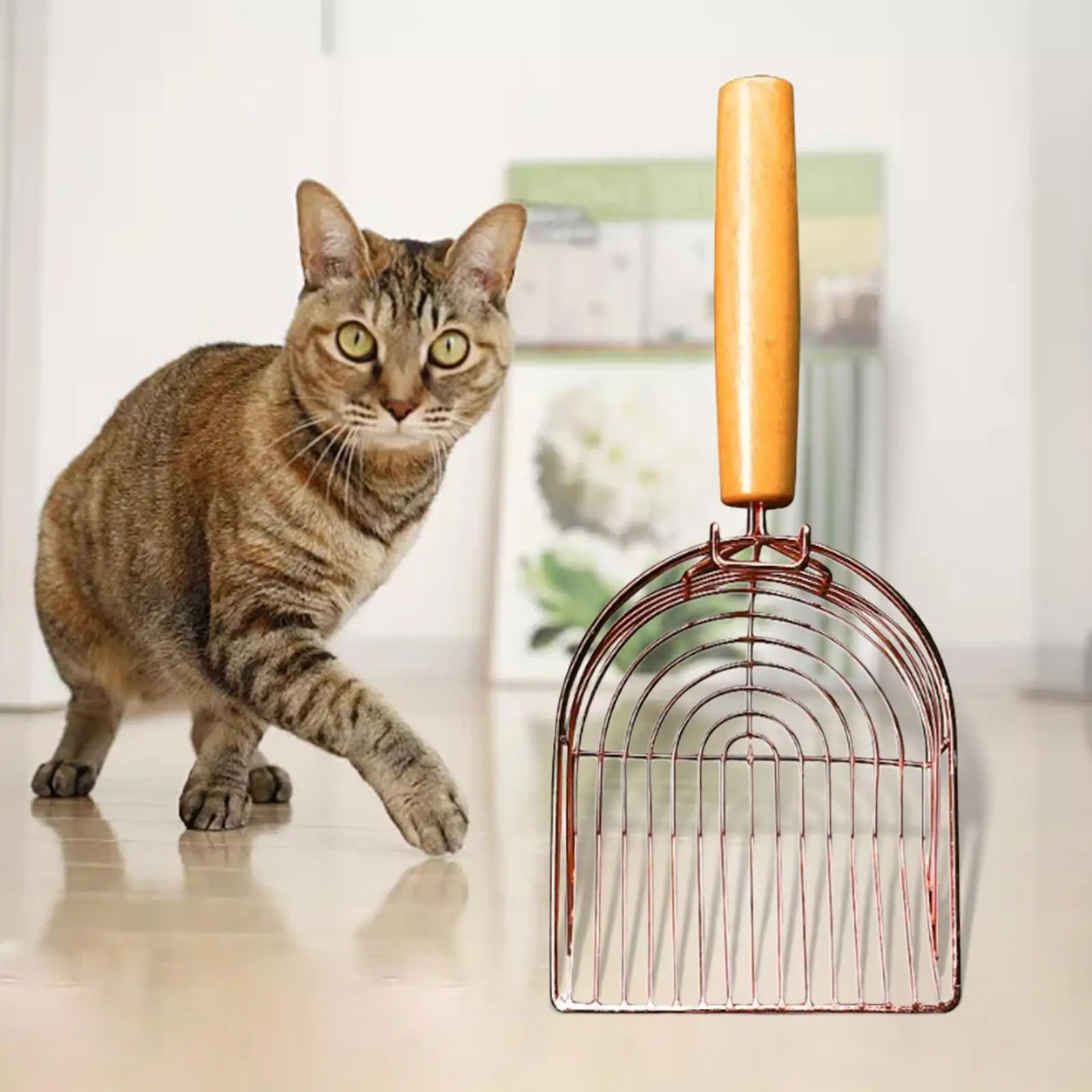 Portable Cat Litter Scooper Pet Litter Sifter Scooper with Handle Cat Sand Toilet Cleaning Tool Pets Supplies