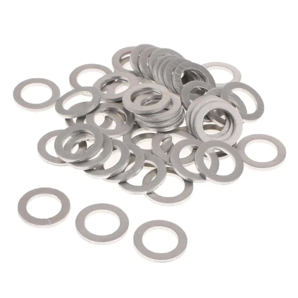 50 Pieces Metal Engine Oil Drain Screw  Washer Seal Open Size:
