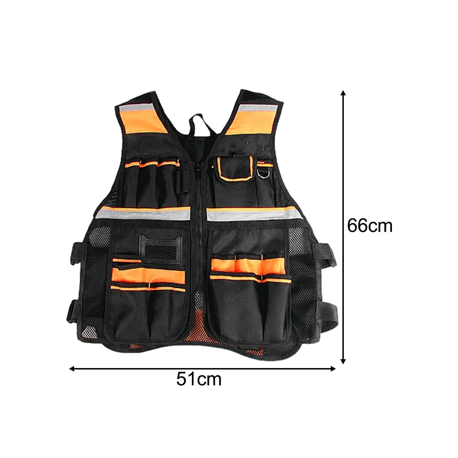 Unisex alta visibilidade Reflective Safety Vest, eletricista,