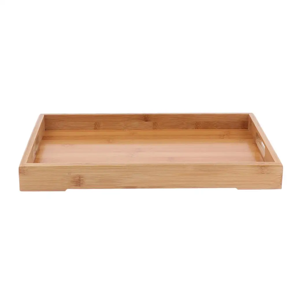  Wooden Serving Tray Food  Dinner Breakfast Bar Handles,Friendly Material