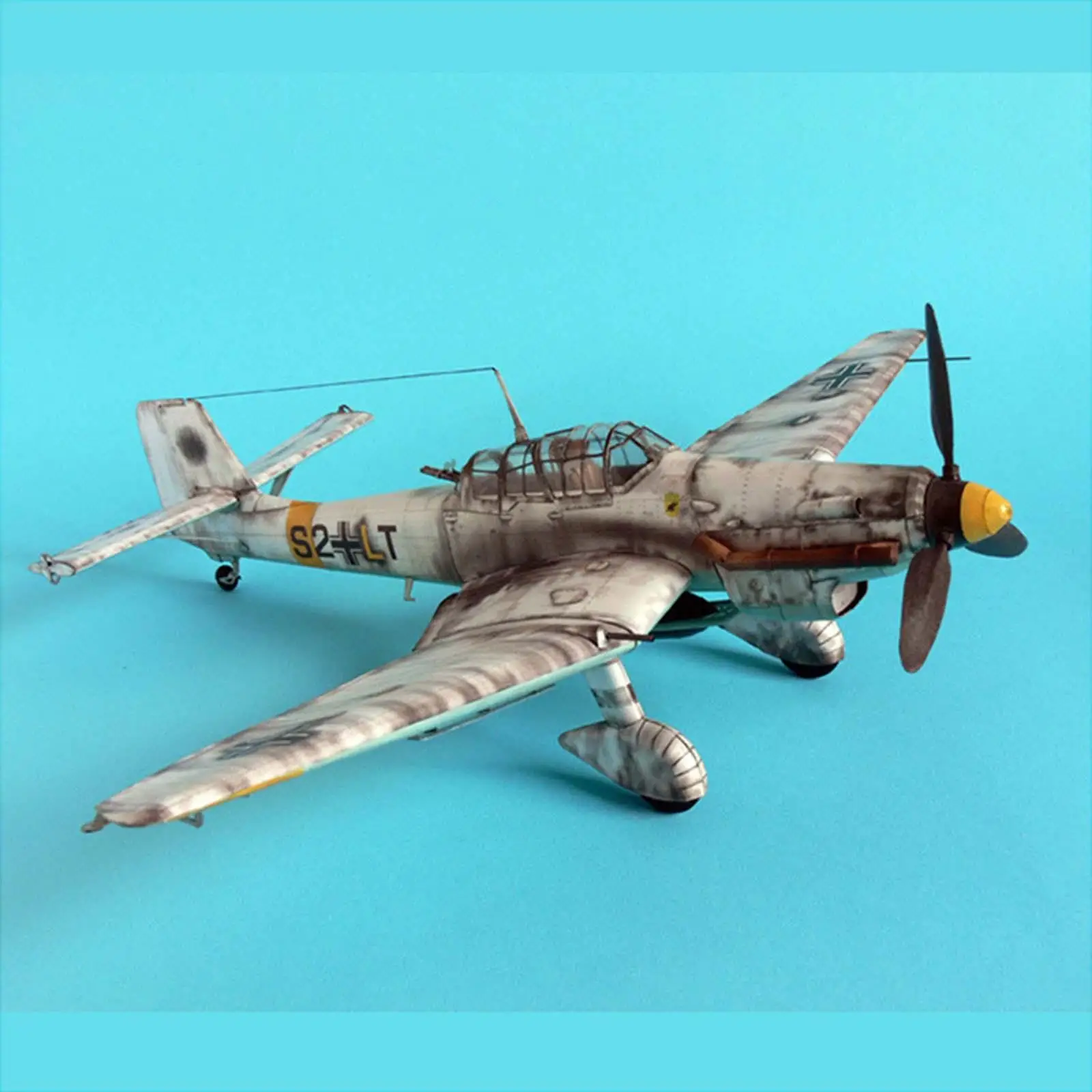 1/33 3D Bomber Fighter Assemble Paper Model Kit Building Blocks Papercraft DIY Assemble for Boys Children Gifts