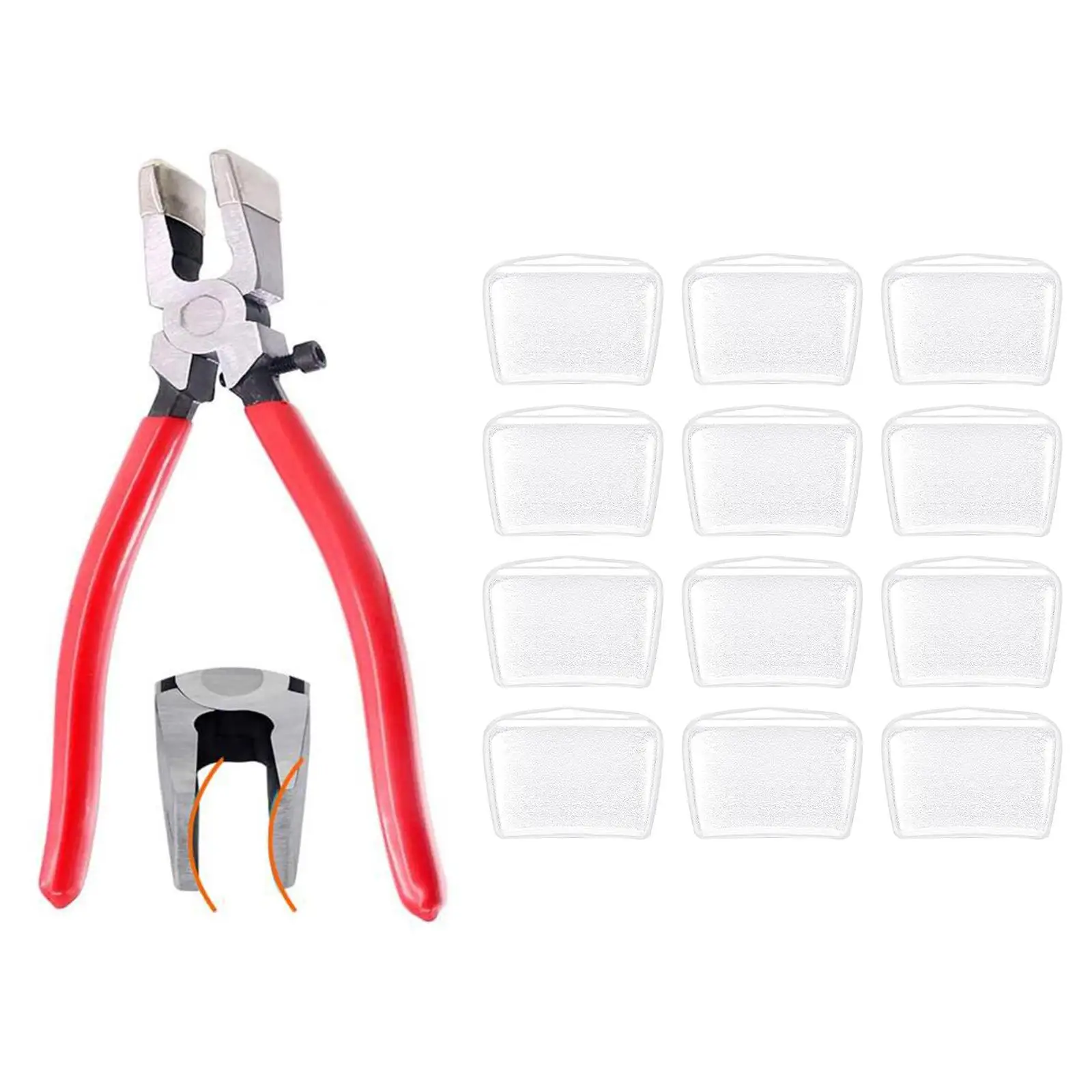 12Pcs Rubber Tips Protect Cover for Glass Breaking Pliers Glass Cutter Tool
