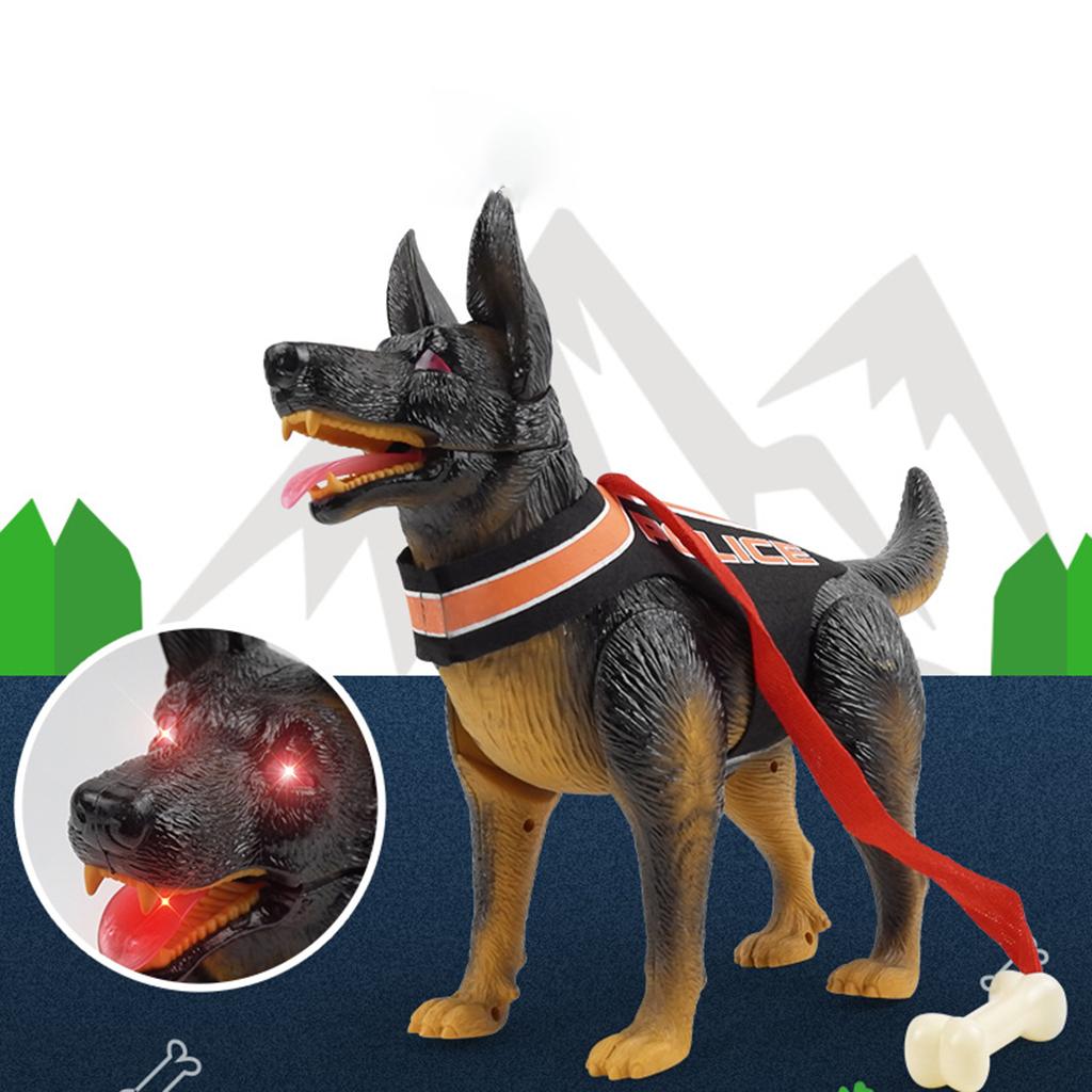 Moveable Electronic Pet Dog Lighting Walking Interactive Toy Battery Powered Funny Plastic Puppy Toy for Kids Children Baby Boys