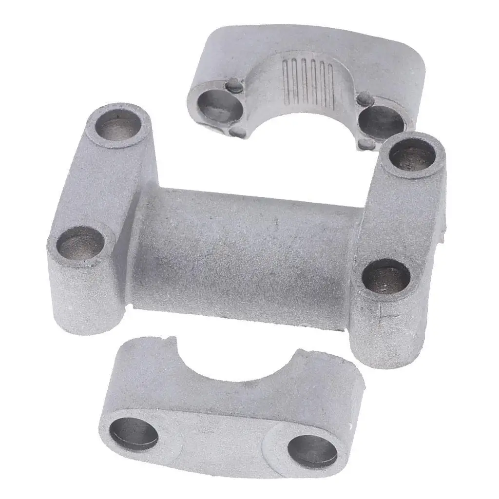 Silver Aluminum 22mm Handlebar + Handle Bar Adapter Taper Mount