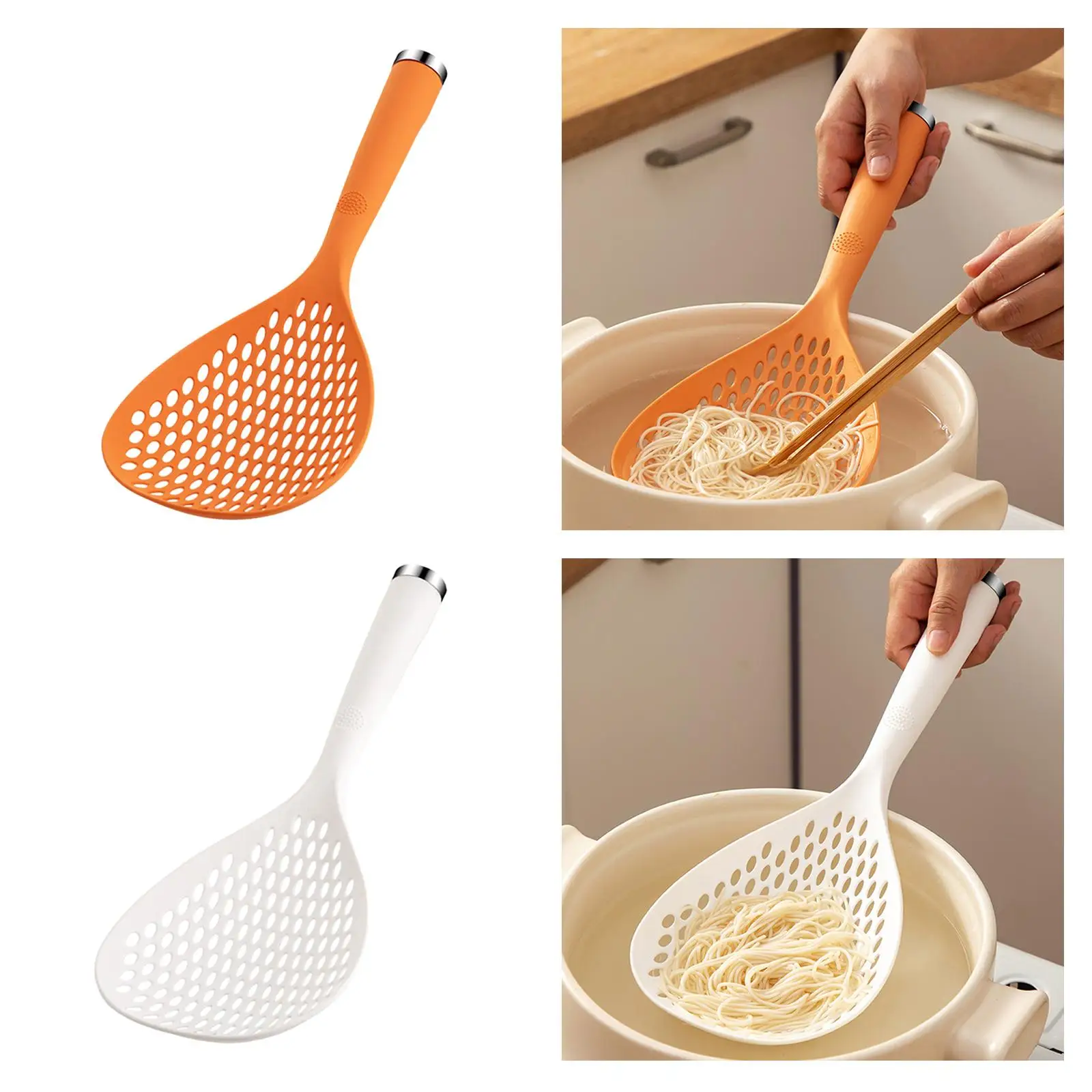 Strainer Mesh Basket Kitchen Tool Anti Scalding Spoon Kitchen Skimmer with Handle for Cooking Vegetable Noodles Kitchen Fruits