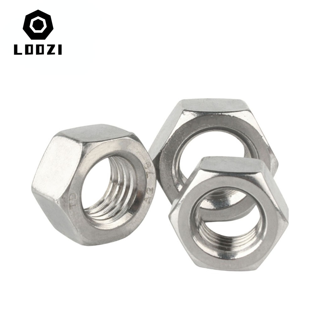 Sechskant-Sechskantmuttern aus Edelstahl 304, M1,2, M1,4, M1,6, M2, M2,5, M3, M3,5, M4, M5, M6, M8, M10, M12, M14, M16, M20 Mutter für Schrauben, Bolzen – Detail 7