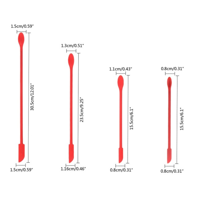 Mini Spatula Silicone,makeup Spatula, Small Silicone Spatula Thin Spatula  Set For Skinny Openings-tiny Scraper For Jar, Kitchen Bottles,cosmetic,lotio
