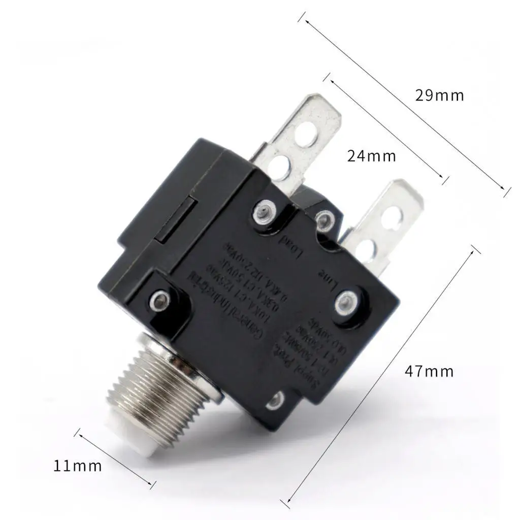 20A Circuit Breaker Overload  Switch  Resettable AC 125/250V