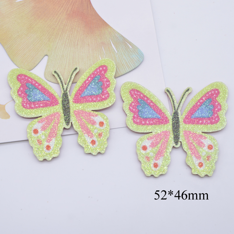 12 Stück Glitzer-Druck-Applikationen, Schmetterling, für DIY-Handwerk, Kuchendekoration, handgefertigte Kopfbedeckung, Haarspangen, Schleife, Dekor, Hut, Nähflicken – Detail 4
