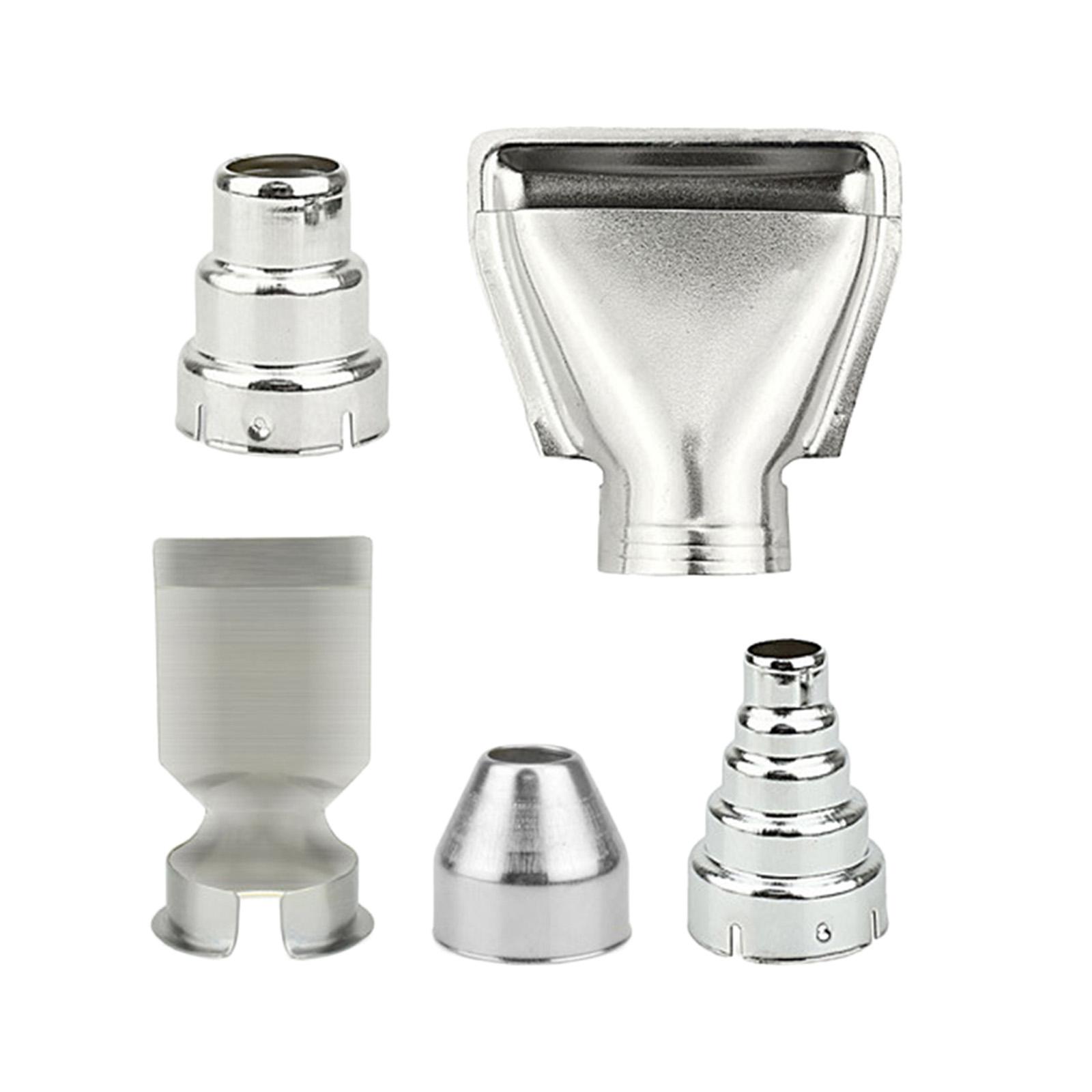 5 Pieces Heat Gun Nozzles Kit Heat Gun Accessories Replacement Repair Tools Welding Nozzles 35mm Stainless Steel for Hot Air Gun