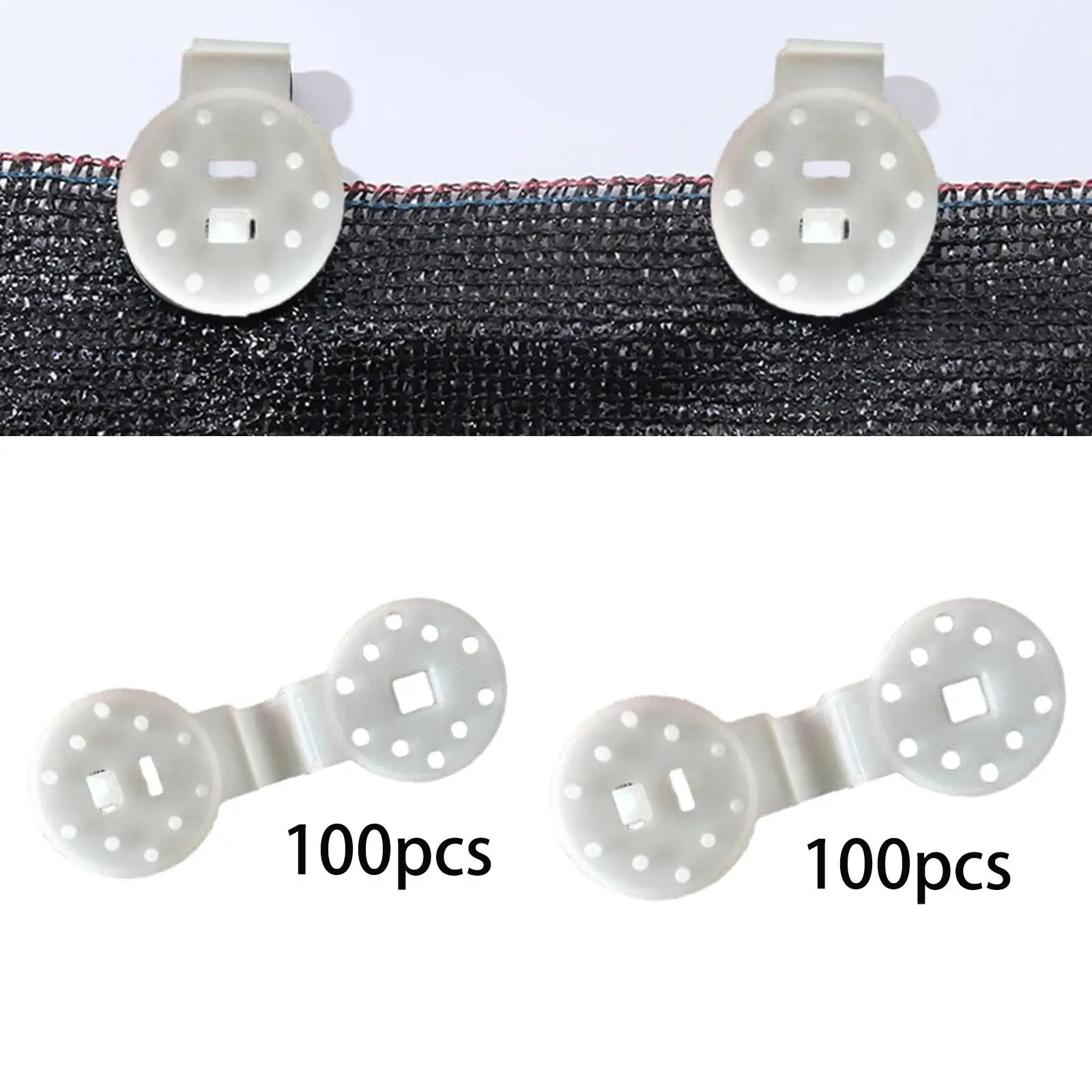 100Pcs Shade Cloth Clips Tightener Shade Net Clips Awning Clamp for Patio Yard Car Cover Shade Net Anti Bird Netting