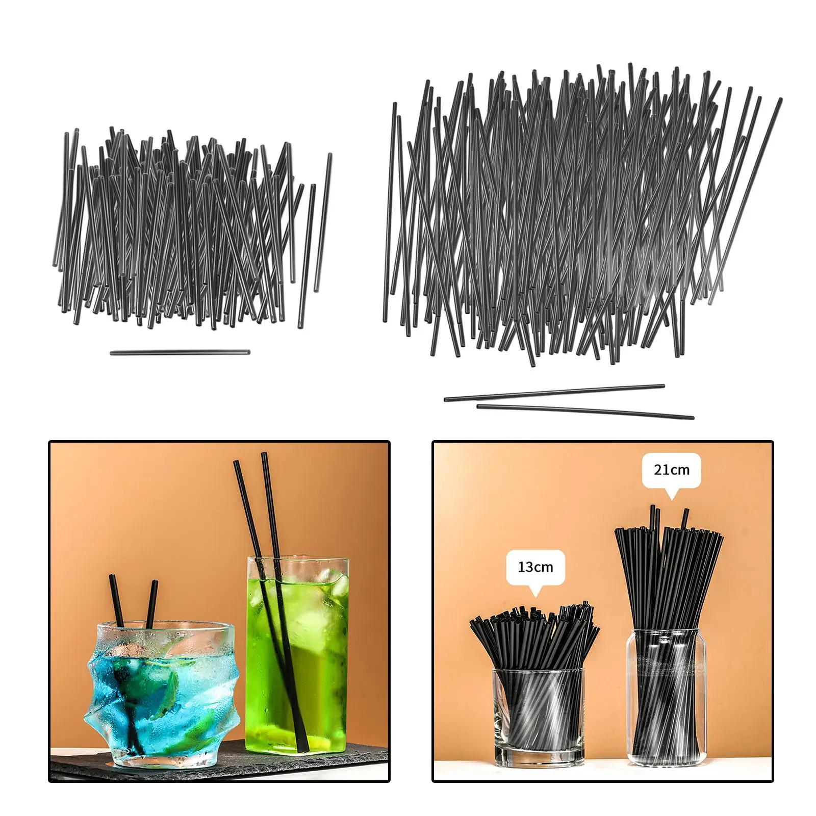 500 Pieces Portable Drinking Straws Disposable for Parties Juice Cocktails