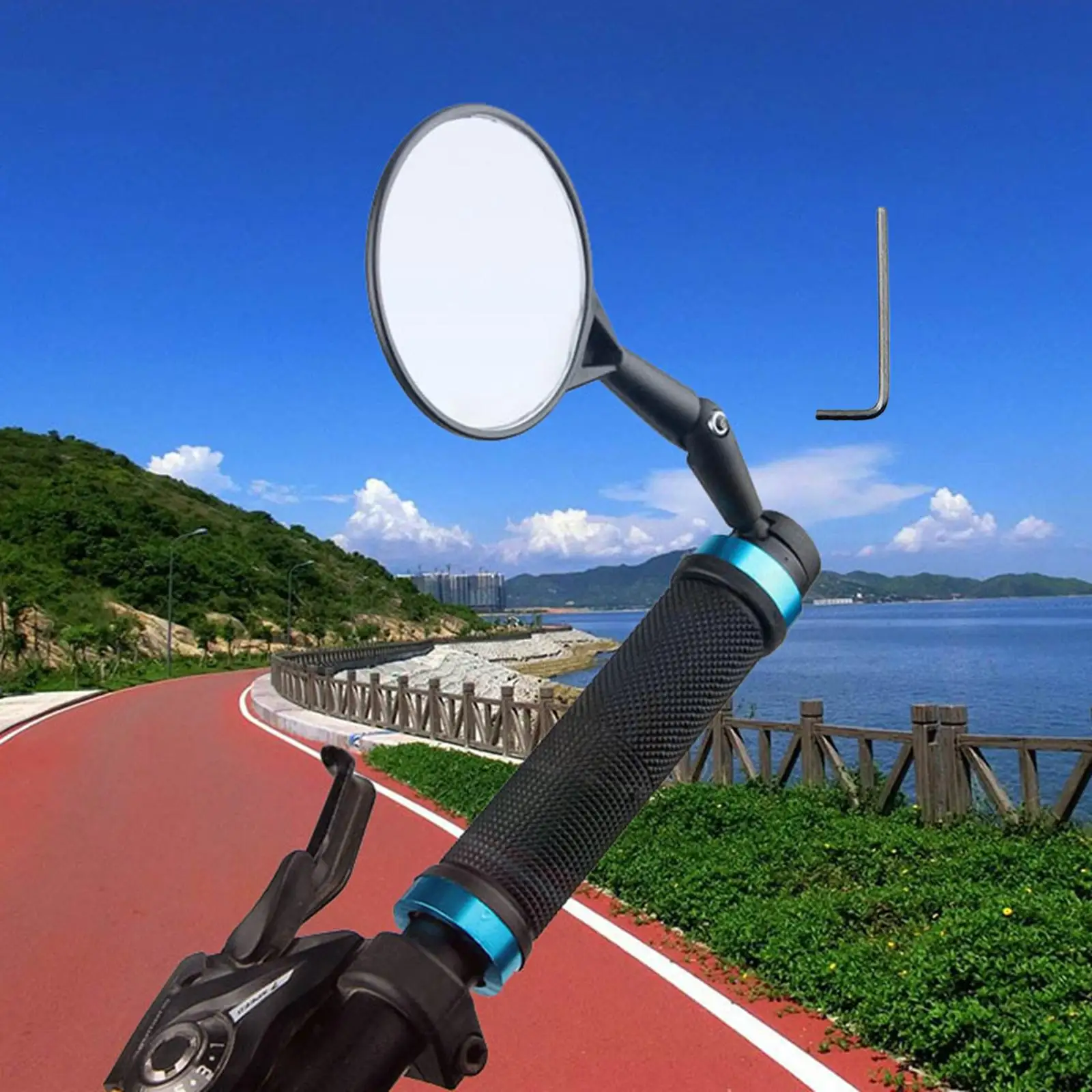 Adjustable Bicycle Convex Rearview Mirror MTB Road Mountain Bike Handlebar Cycling Rear View Mirrors Bike Mirror Safety Tool