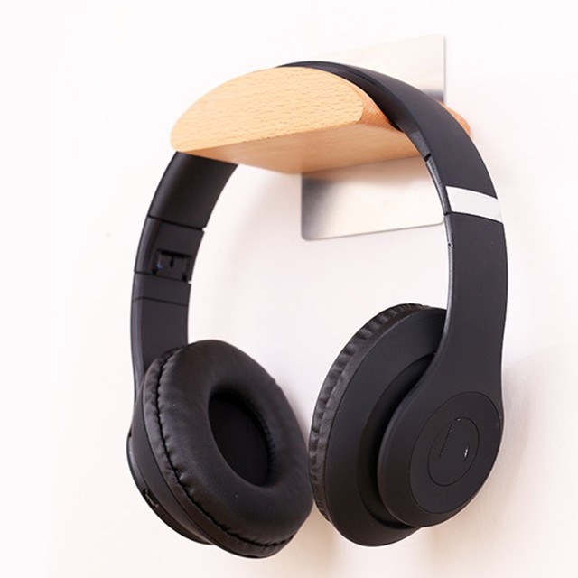 6.3cm Length Beech Headphone Wall Mount Holder Gaming Headset