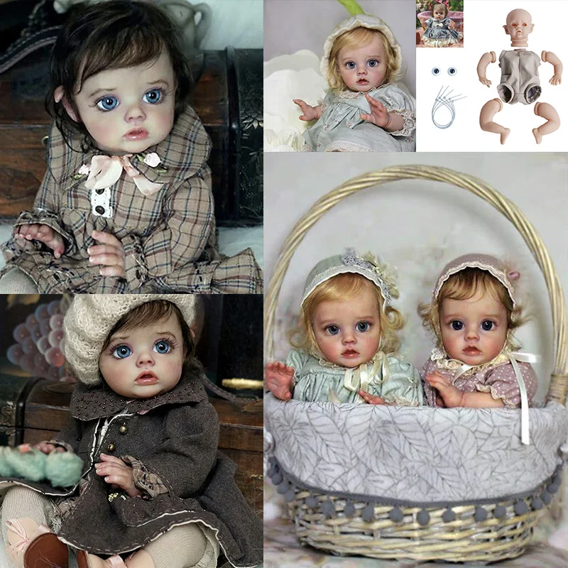 12Inch Mini Reborn Kit Elf FLO Unfinished Vinyl Kit Unpainted DIY Blank Reborn Baby Doll Parts with Cloth Body