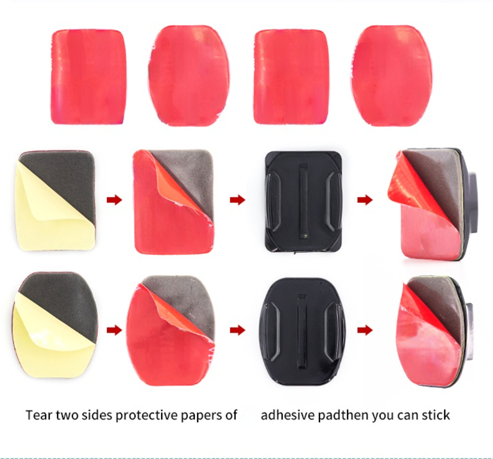 Kit Bras Pivotant Réglable Pour GoPro - 16 Pièces, Noir - Pour Fixer La Caméra Sur Guidon, Casque, Trépied - Compatible Action Cam