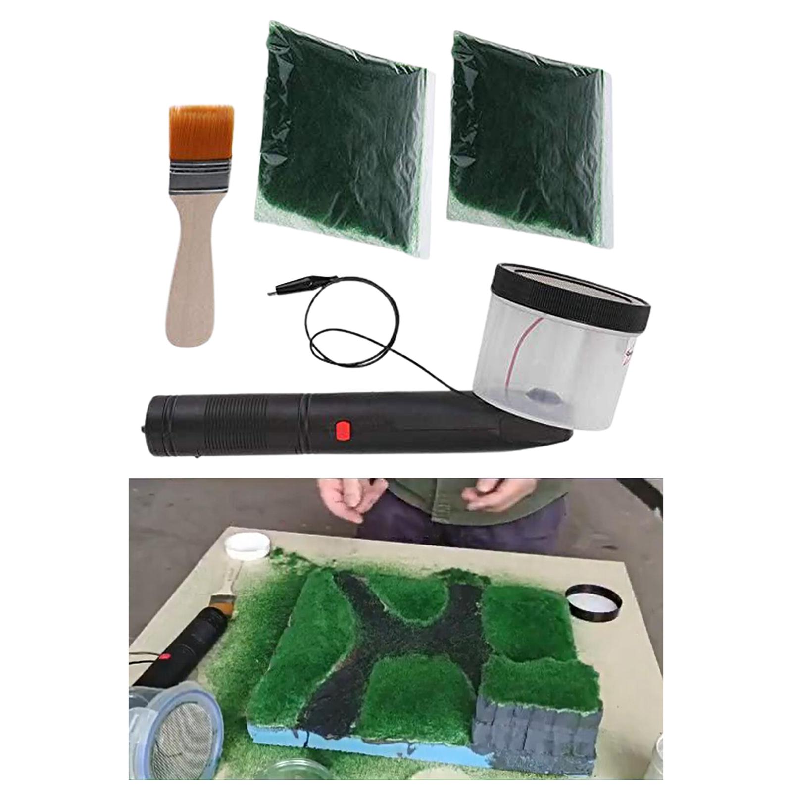 Portable Grass Planter Hobby Accessories Decoration Supplies Electrostatic Flocking Machine for DIY Project Scene Layout Props