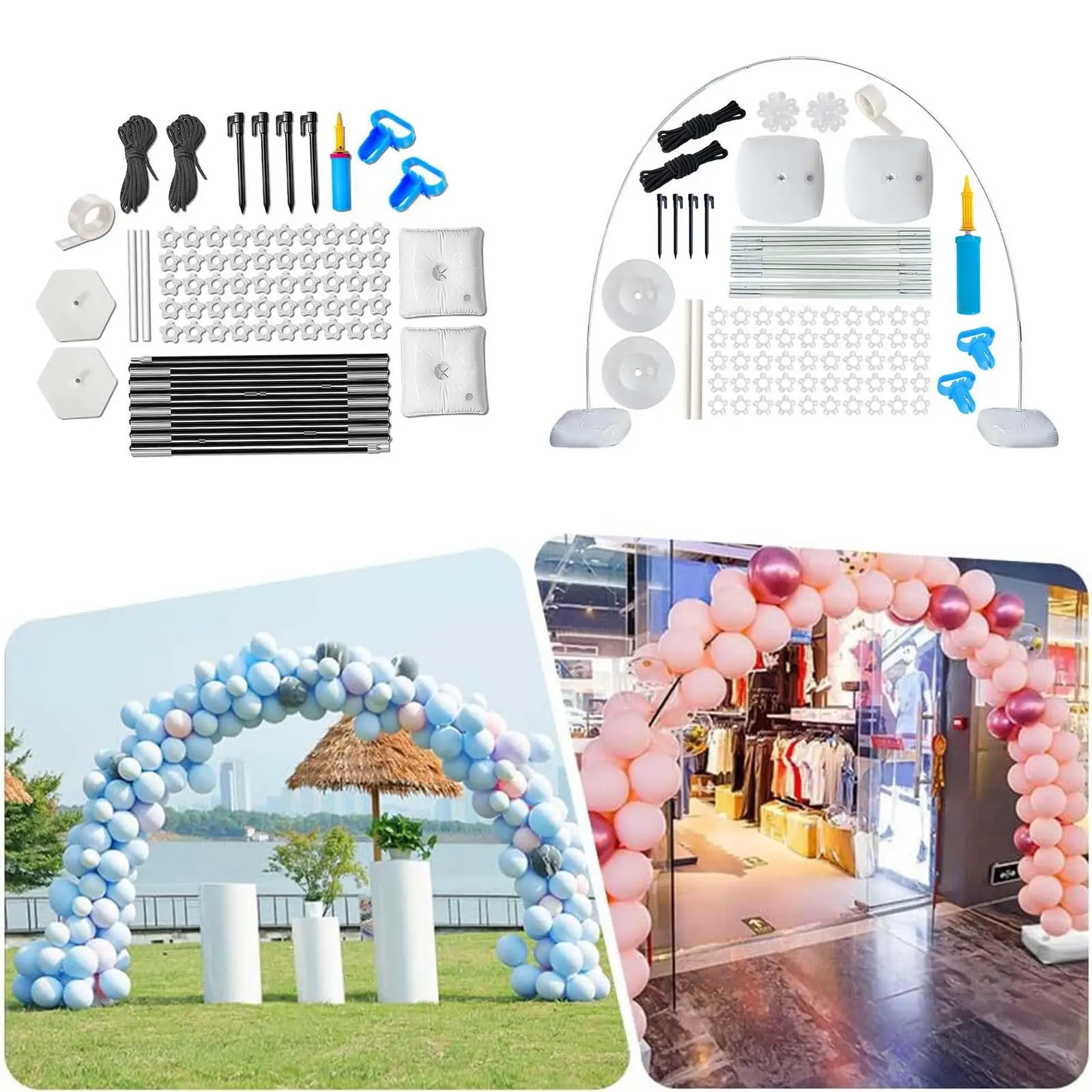 Balloon Arch Stand Adjustable Easy Installation Event Ornaments Reusable for Festival Ceremony Christmas Graduation Decor
