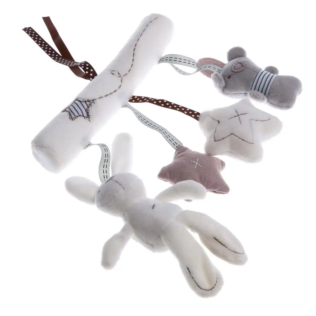 Durable Detachable Plush Stuffed Rattle Hanging Toy Entertainment