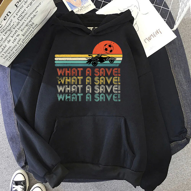 What A Save Vintage Retro Rocket Soccer Car League Hoodie Custom