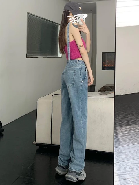 Wide Leg Jeans Women Chic Sweet Spring Retro Baggy Streetwear Young Ins  Korean Style Cool Casual Fashion High Waist New Design - AliExpress