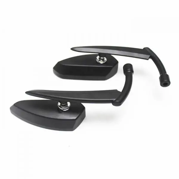 Aluminum Rearview Mirror Side Mirror for Motorcycle Conversion 285 Black