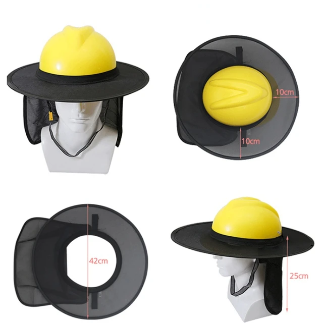 Sicherheit Helm Visier Baustelle Sonnenblende Große Visier Stroh Hut Sonnenblende  Atmungsaktive Topless Weizen Stroh Bau Hut - AliExpress