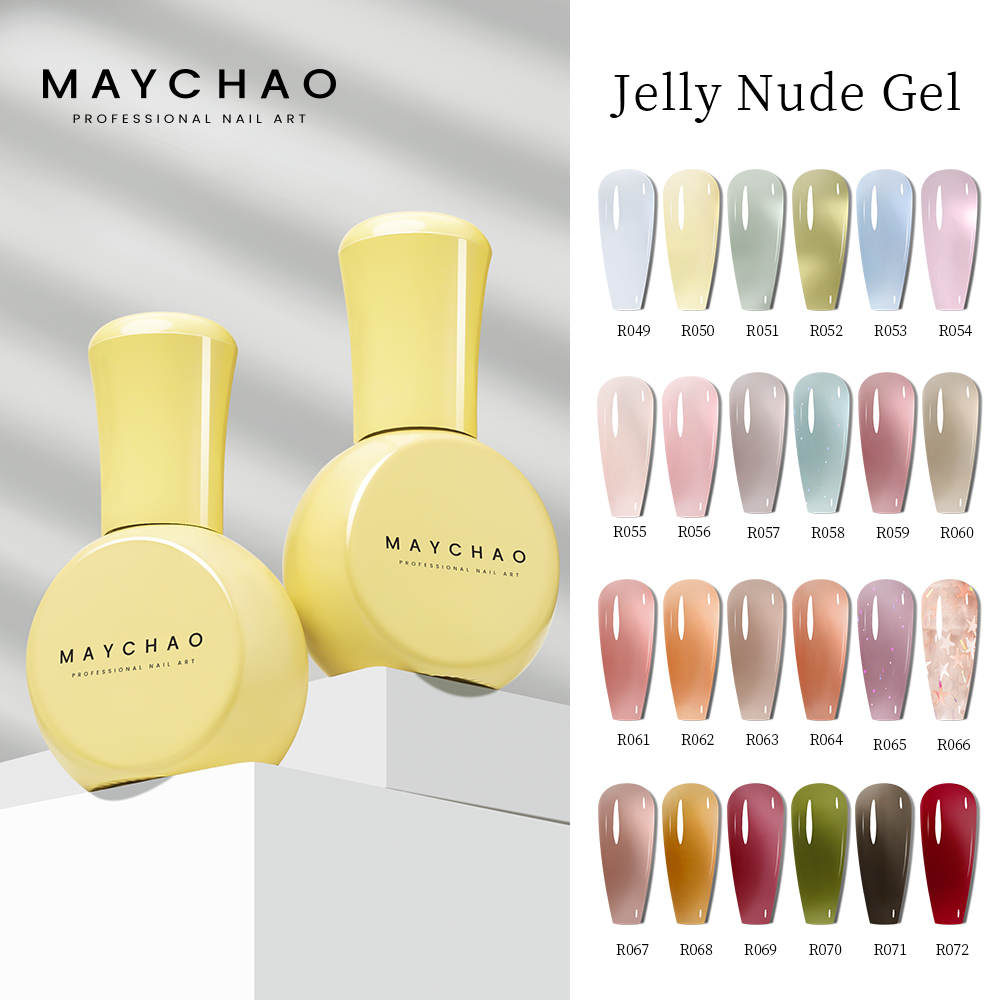 Best of MAYCHAO 10ml Jelly Gel Semi-transparent Nude Gel Nail Polish Top Coat Nail Art Semi Permanent Soak Off UV LED Varnish For Nail Reviews & Tips